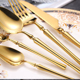 Load image into Gallery viewer, Serena Shine Gold Cutlery Set