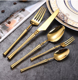 Load image into Gallery viewer, Serena Shine Gold Cutlery Set