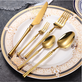 Load image into Gallery viewer, Serena Shine Gold Cutlery Set