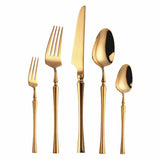 Load image into Gallery viewer, Serena Shine Gold Cutlery Set