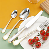 Load image into Gallery viewer, Selena Gold Edge Luxury Cutlery Set